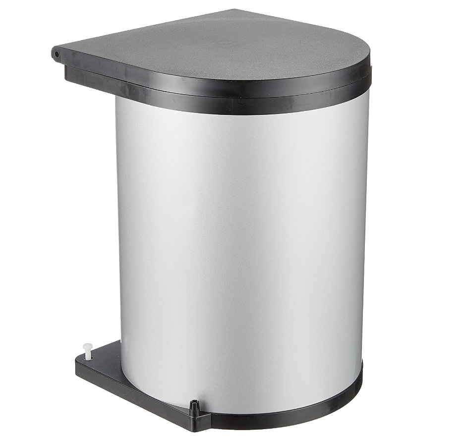 H205_1 Kosz na śmieci Wesco, metal, srebrny, 34 x 38 x 27 cm