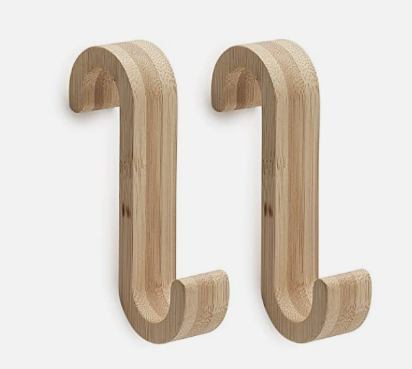 wieszak bambusowy 2 szt Bambusowy wieszak łazienkowy